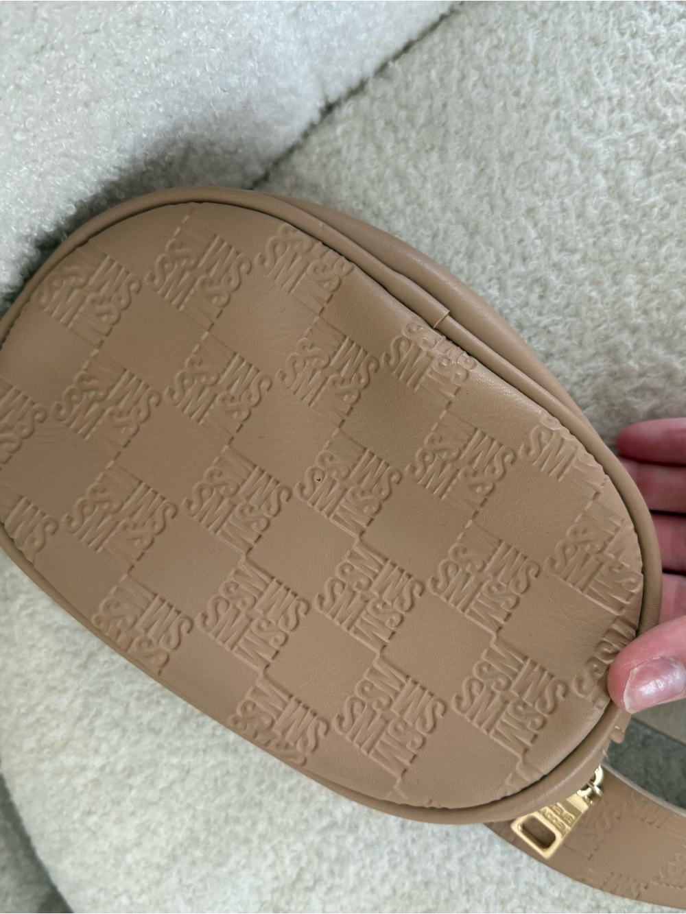 Steve Madden Embossed Tan Crossbody Pouch